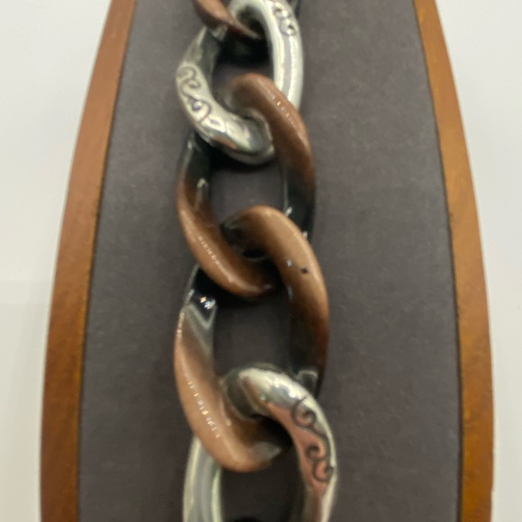 Brighton Reversible Bracelet, with silver, tiger eye and black links. - Picture 7 of 7